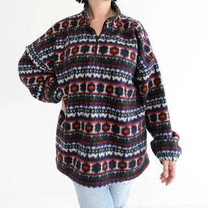 Vintage Batini Atilia  Style Half Zip Pullover Fleece Sweater XL